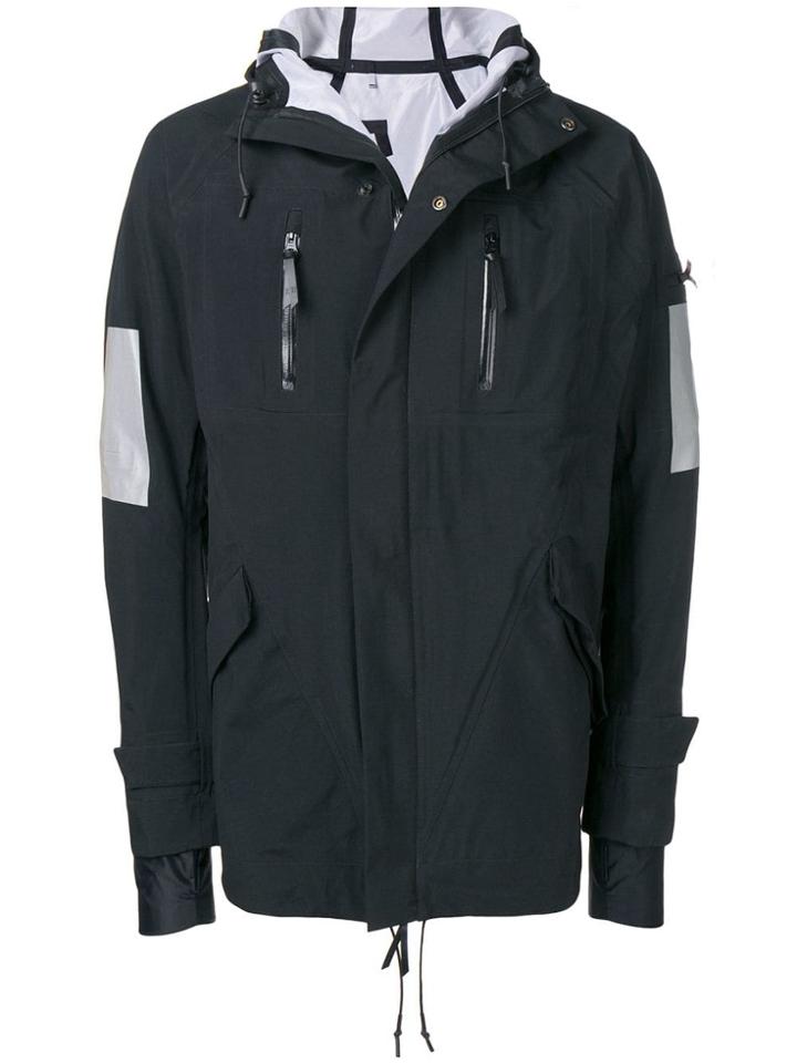 11 By Boris Bidjan Saberi Hooded Wind Breaker Jacket - Black