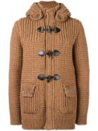Bark Hooded Duffle Coat, Men's, Size: Small, Brown, Nylon/wool