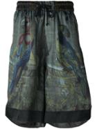 Dries Van Noten Printed Shorts, Men's, Size: Small, Green, Viscose