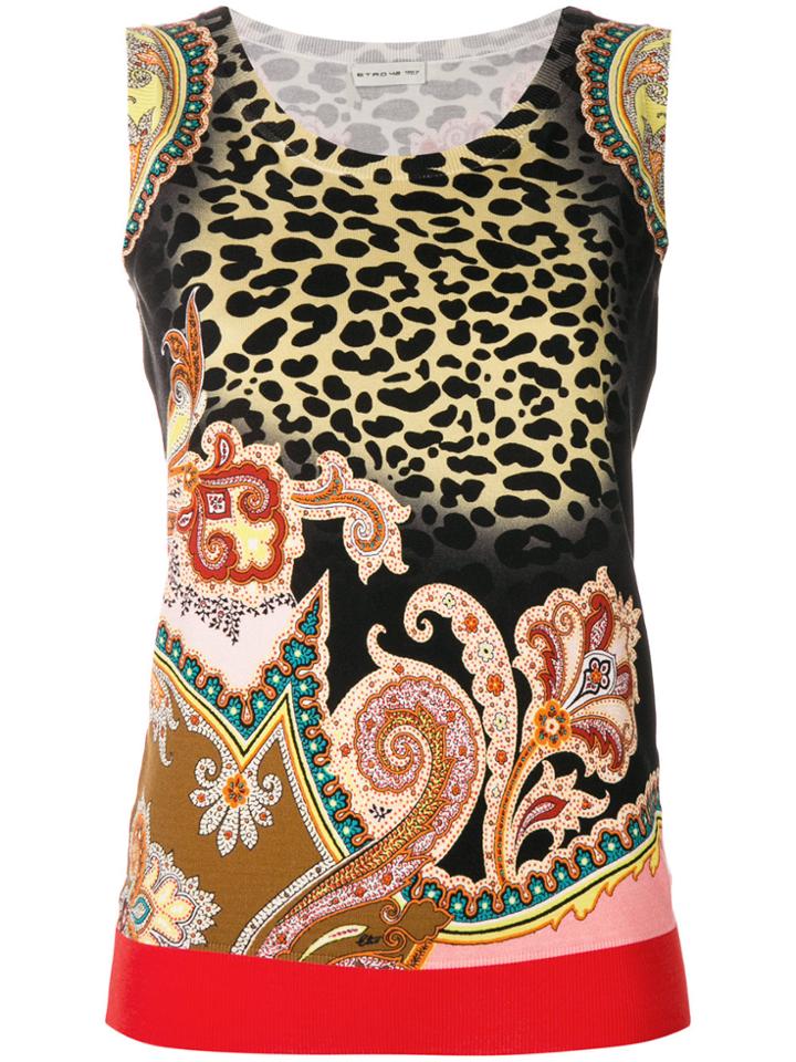 Etro Printed Vest - Black