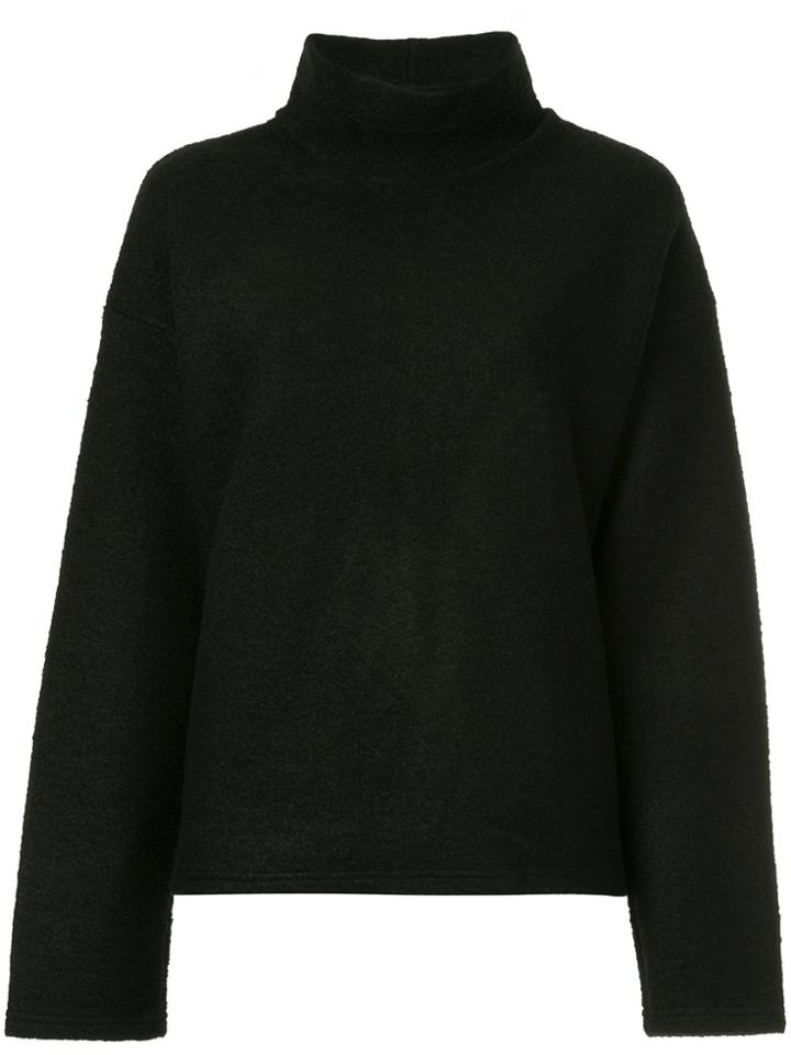 08sircus Fleece Funnel-neck Sweater - Black