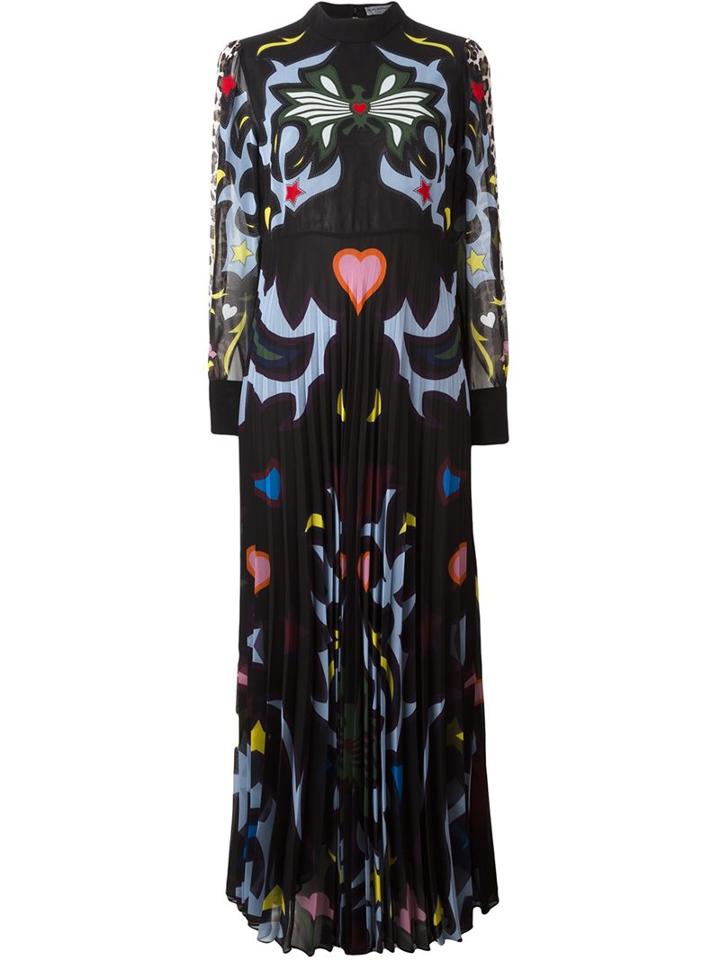 Mary Katrantzou Graphic Cowboy 'mizar' Dress, Women's, Size: 12, Black, Silk/polyester