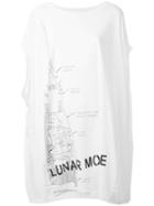 Rundholz - Rocket Print Elongated T-shirt - Women - Cotton - One Size, White, Cotton