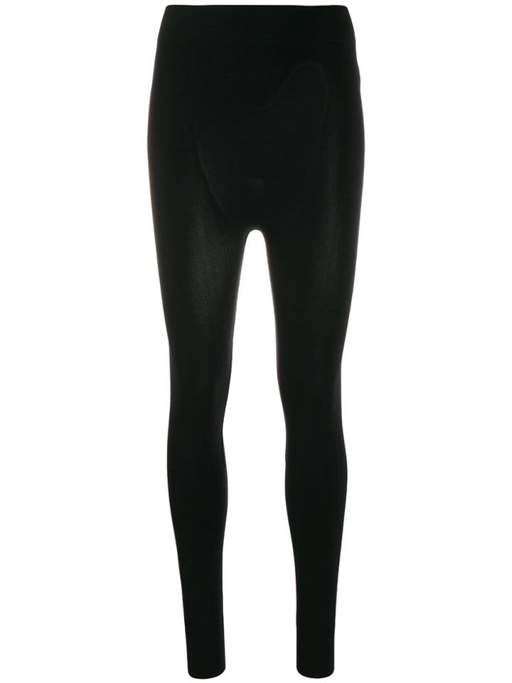 Pleats Please Issey Miyake Knitted Panel Leggings - Black