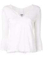 Kristensen Du Nord - Cropped V-neck Top - Women - Cotton - 1, White, Cotton