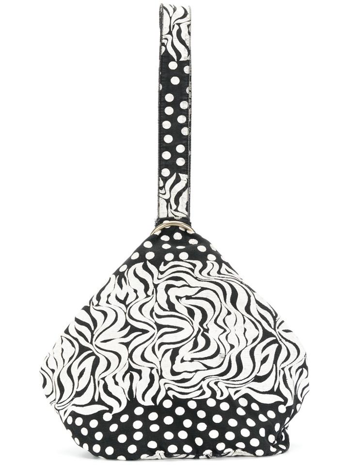 Versace Vintage Printed Shoulder Bag - Black