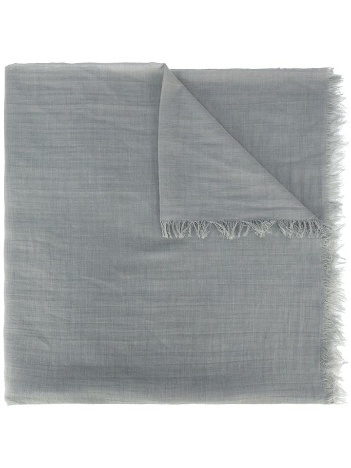 Rick Owens Frayed Scarf, Adult Unisex, Grey, Cotton/cashmere