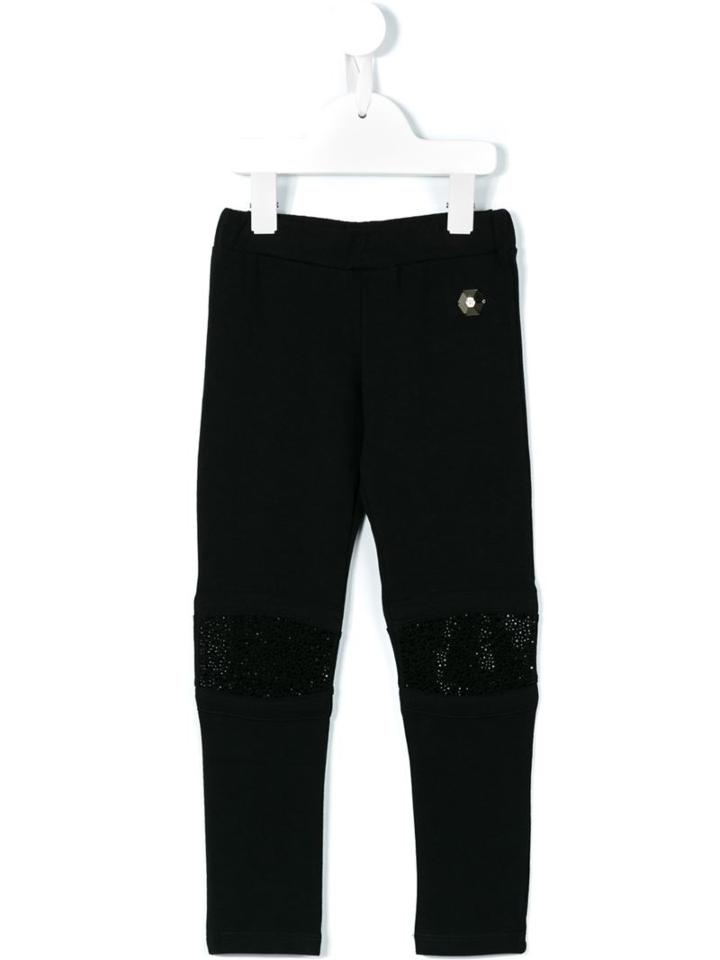 Philipp Plein Kids 'cool Me' Leggings, Girl's, Size: 8 Yrs, Black