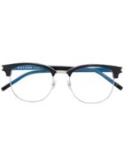Saint Laurent Eyewear Square Half Frame Glasses - Black