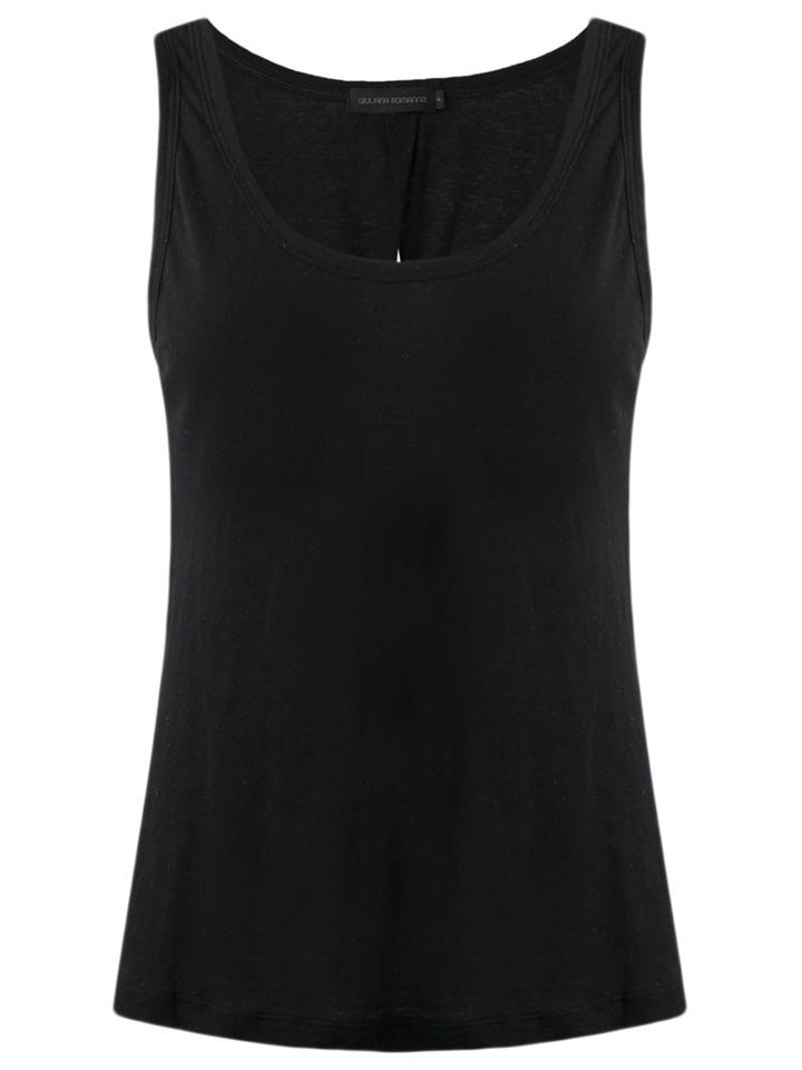 Giuliana Romanno Twist Detail Tank Top, Women's, Size: Medium, Black, Cotton
