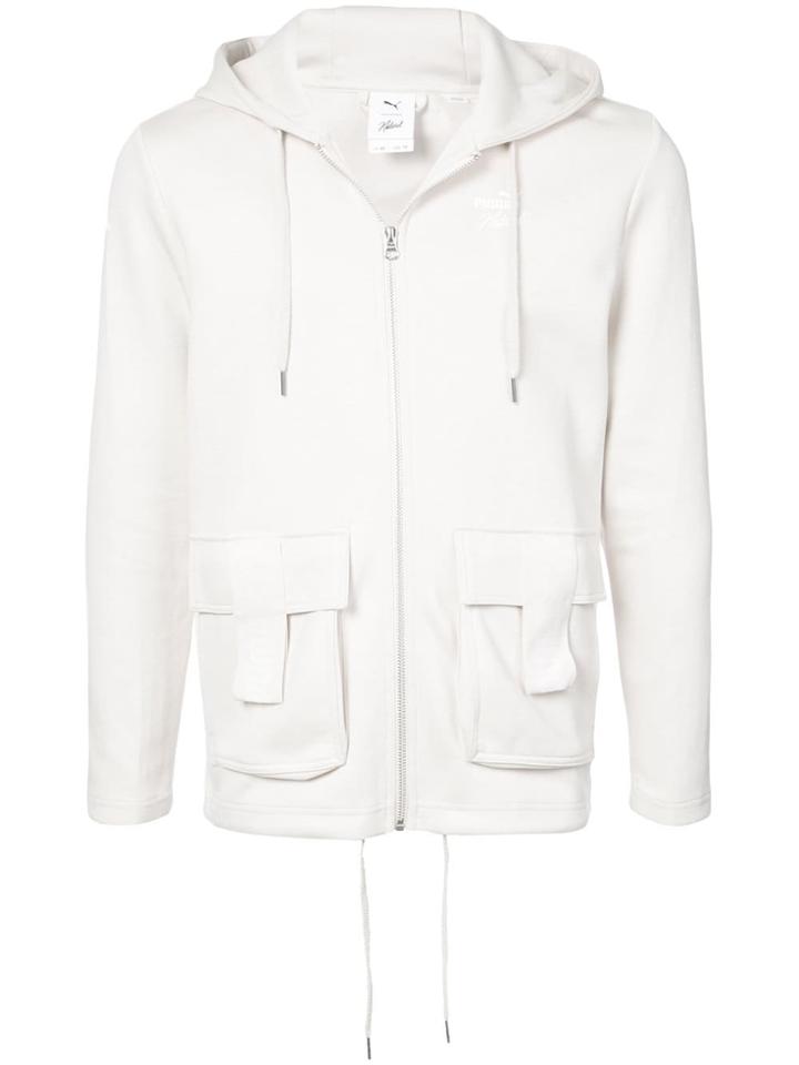 Puma Zipped Hooded Sweatshirt - Neutrals