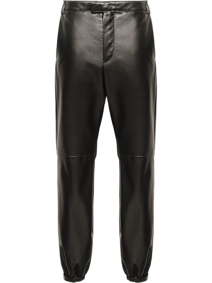 Prada Leather Trousers - Black