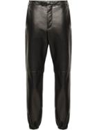 Prada Leather Trousers - Black
