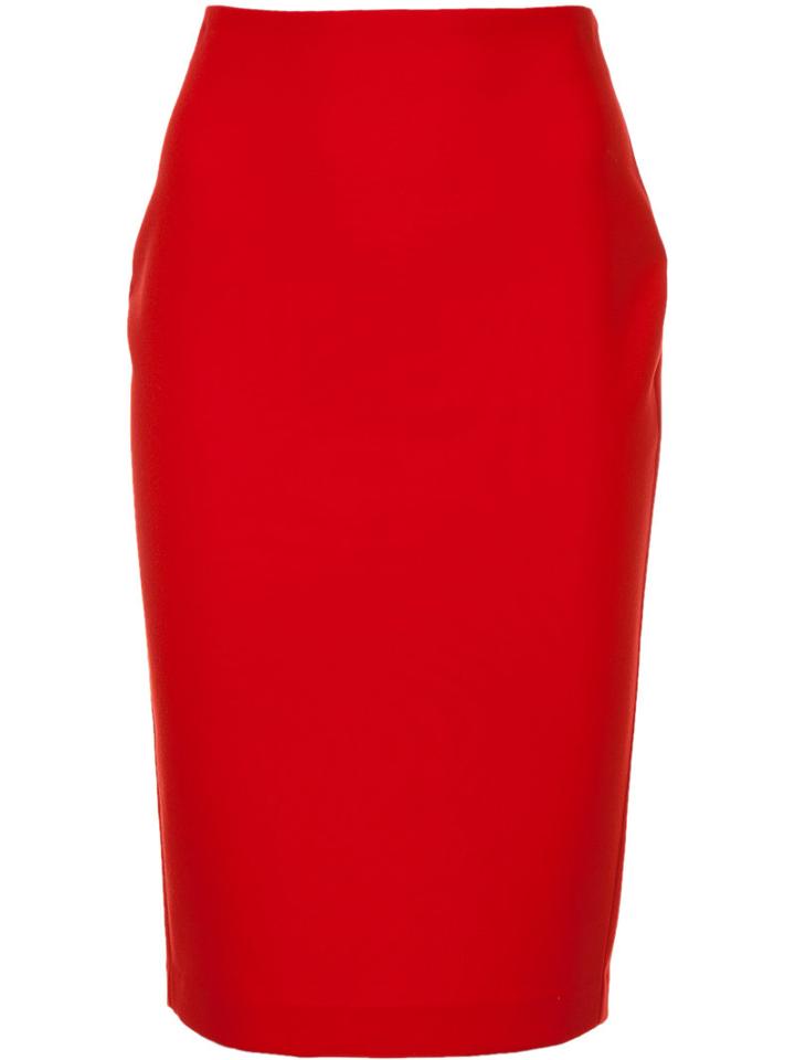 Likely Pencil Skirt, Women's, Size: 2, Red, Polyester/spandex/elastane/rayon