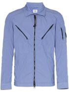 Cp Company Zip Up Overshirt Jacket - Blue