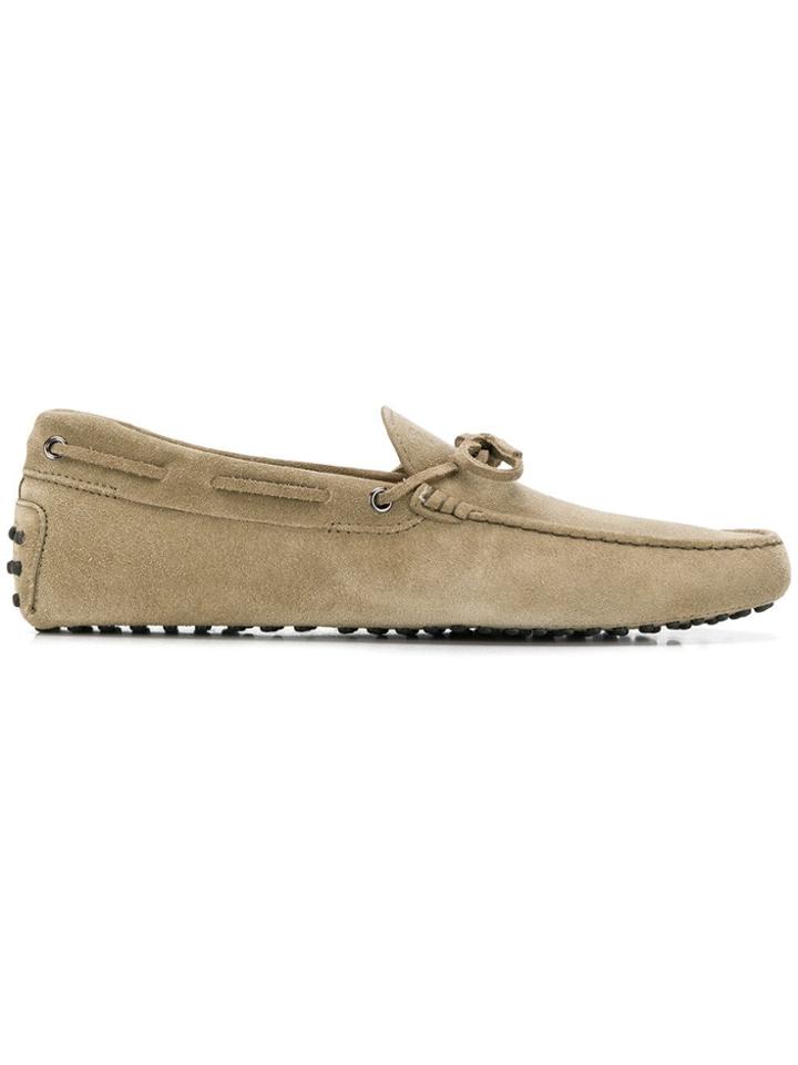 Tod's Suede Gommino Driving Shoes - Neutrals