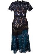 Self-portrait 'prairies' Dress, Women's, Size: 8, Blue, Cotton/polyester/spandex/elastane