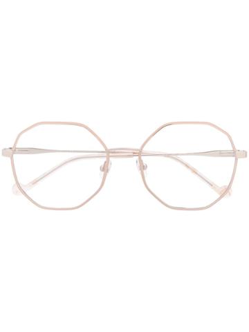Liu Jo Hexagonal Frame Optical Glasses - Pink