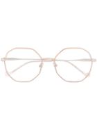 Liu Jo Hexagonal Frame Optical Glasses - Pink