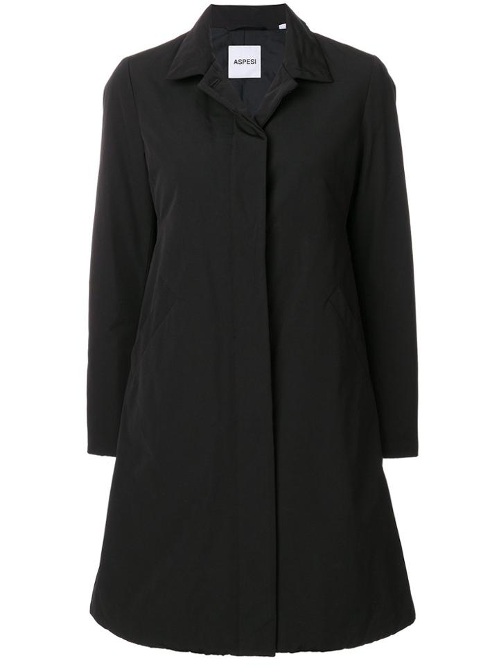 Aspesi Single Breasted Coat - Black