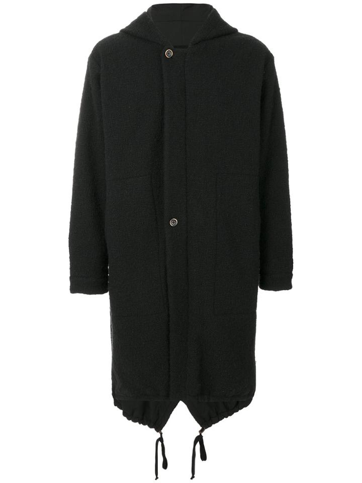 Uma Wang Hooded Paul Coat - Black