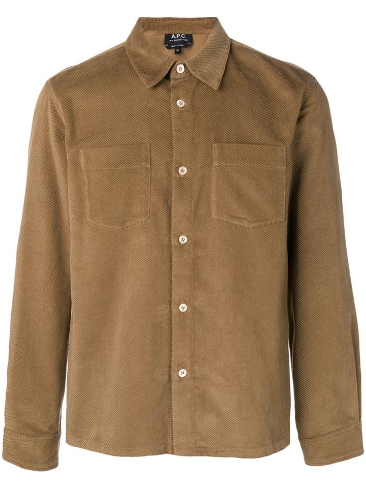 A.p.c. Corduroy Shirt Jacket - Neutrals
