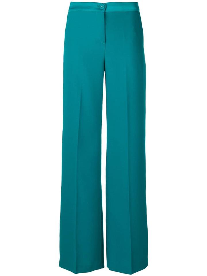 Marc Ellis Tailored Wide Leg Trousers - Blue