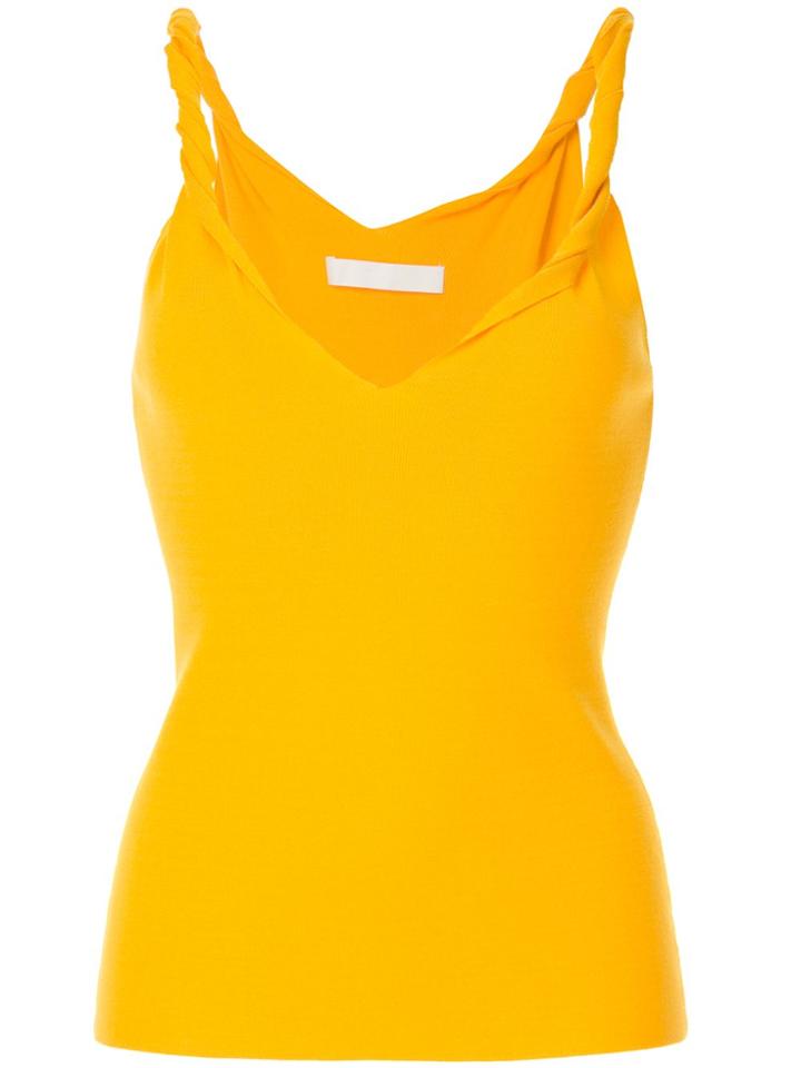 Dion Lee Twist Shoulder Tank-top - Yellow & Orange