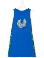 Lapin House Tropical Print Dress - Blue