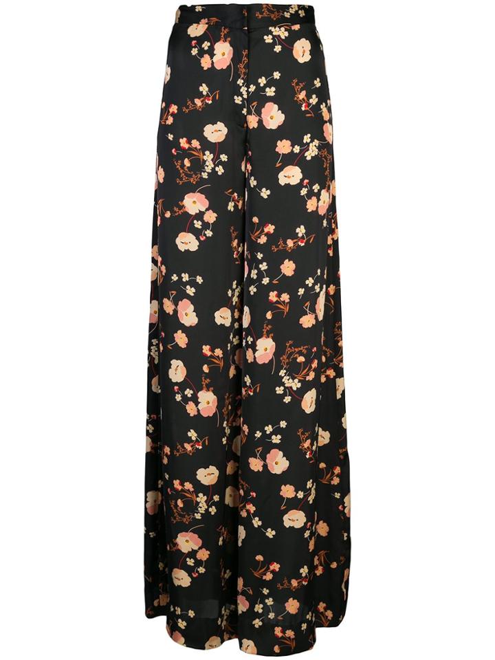 Jill Jill Stuart Floral Print Trousers - Black