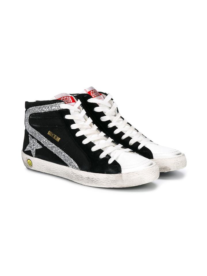Golden Goose Deluxe Brand Kids High-top Slide Sneakers - Black