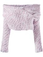 Daizy Shely Off The Shoulder Jumper, Women's, Size: 40, Pink/purple, Wool/polyamide/metallized Polyester