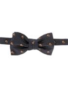 Alexander Mcqueen Skull Print Clip-on Bow Tie - Blue