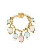 Chanel Vintage Poured Glass Charm Bracelet - Metallic