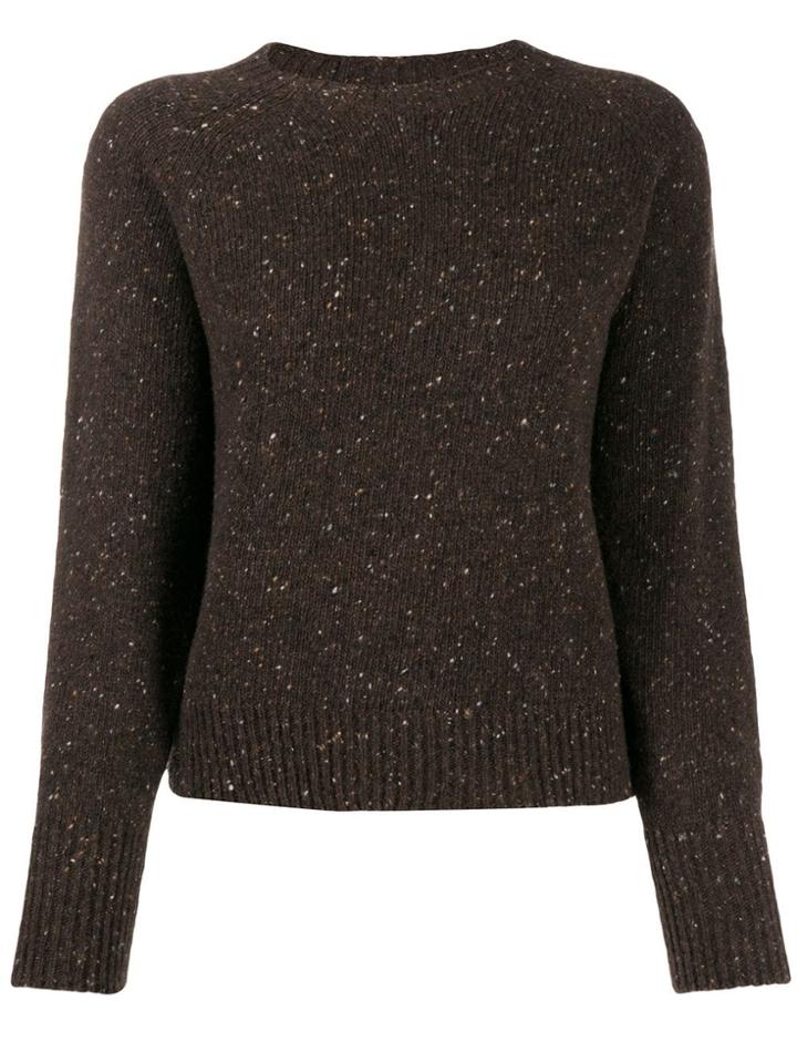 Margaret Howell Melange Crew Neck Jumper - Brown