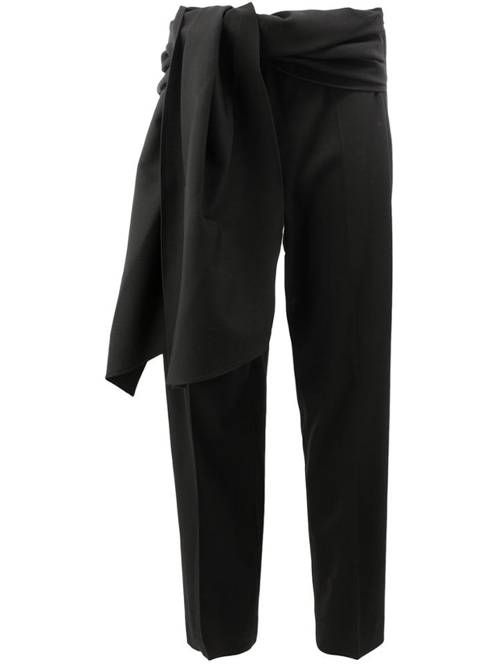 Oscar De La Renta Wrap Waist Trousers - Black