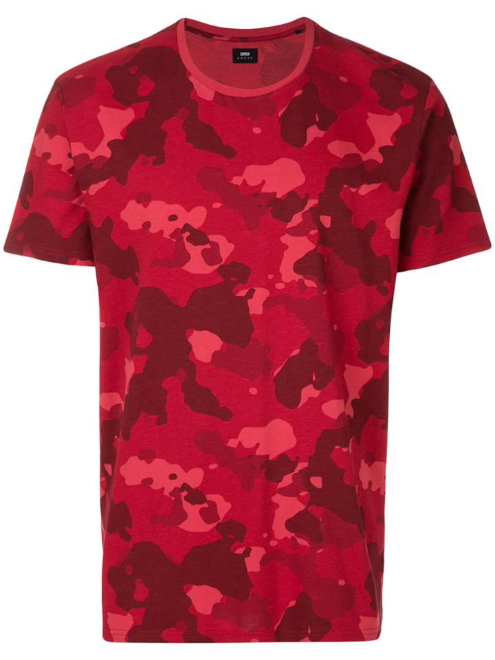 Edwin Camouflage Print T-shirt - Red