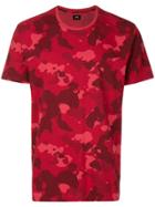 Edwin Camouflage Print T-shirt - Red