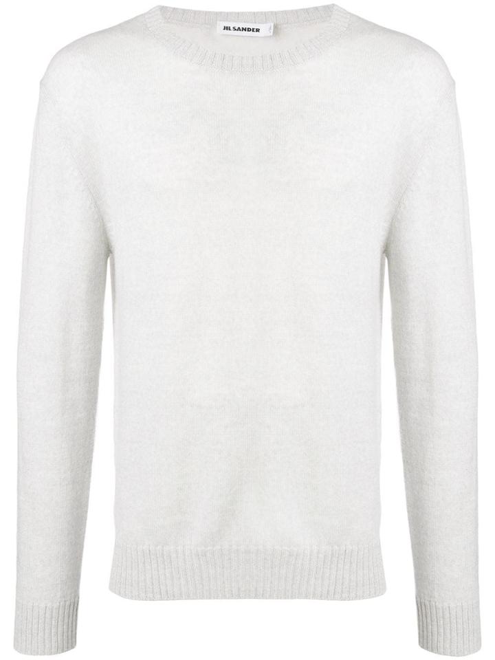Jil Sander Long-sleeve Fitted Sweater - White