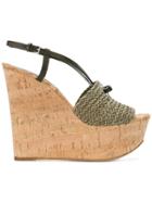Casadei Woven Wedges - Brown