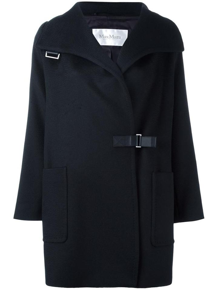 Max Mara Single Breasted Coat, Women's, Size: 44, Black, Camel Hair/viscose