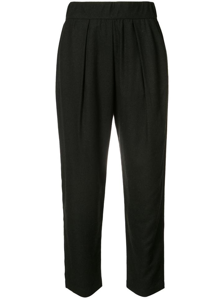 Raquel Allegra - Straight Trousers - Women - Silk - 0, Black, Silk