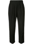 Raquel Allegra - Straight Trousers - Women - Silk - 0, Black, Silk