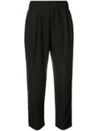 Raquel Allegra - Straight Trousers - Women - Silk - 0, Black, Silk