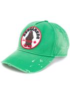 Dsquared2 Distressed Bear Patch Baseball Cap - Green