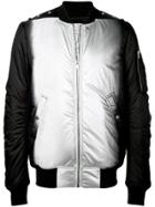Rick Owens Padded Panelled Leather Jacket - Black