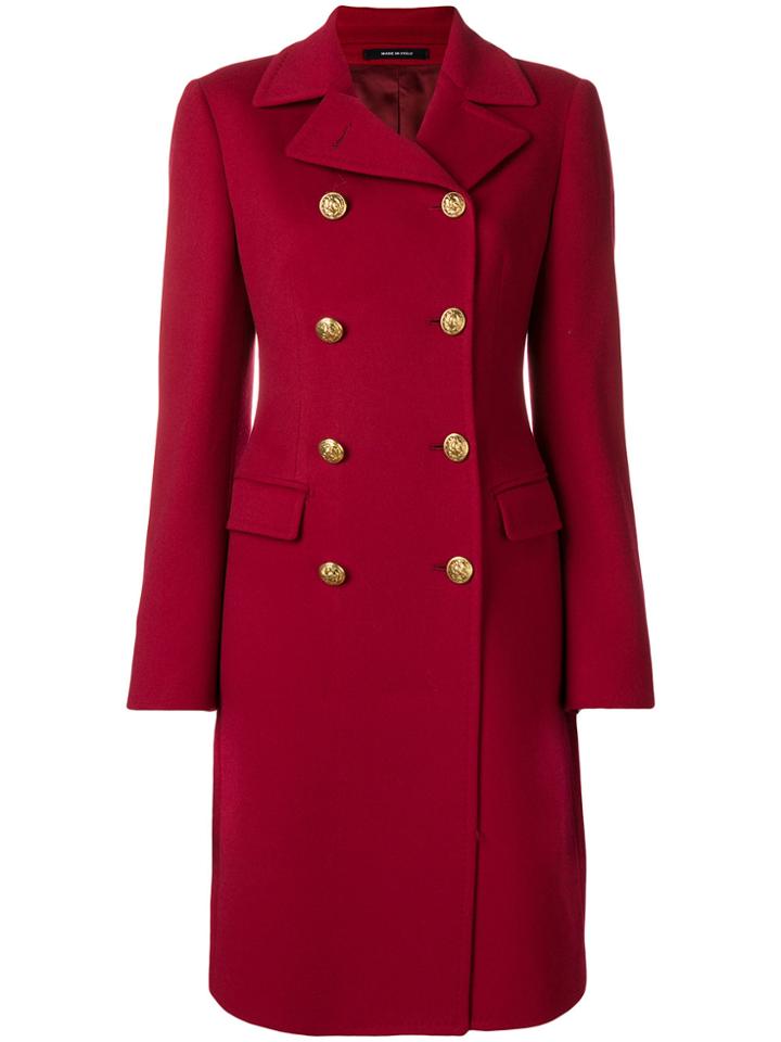 Tagliatore Classic Double-breasted Coat - Red
