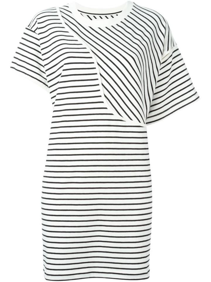 Mm6 Maison Margiela Contrast Stripe T-shirt Dress