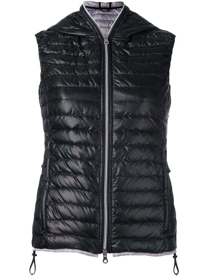 Duvetica 'filira' Gilet, Women's, Size: 44, Black, Cotton/feather Down/polyamide