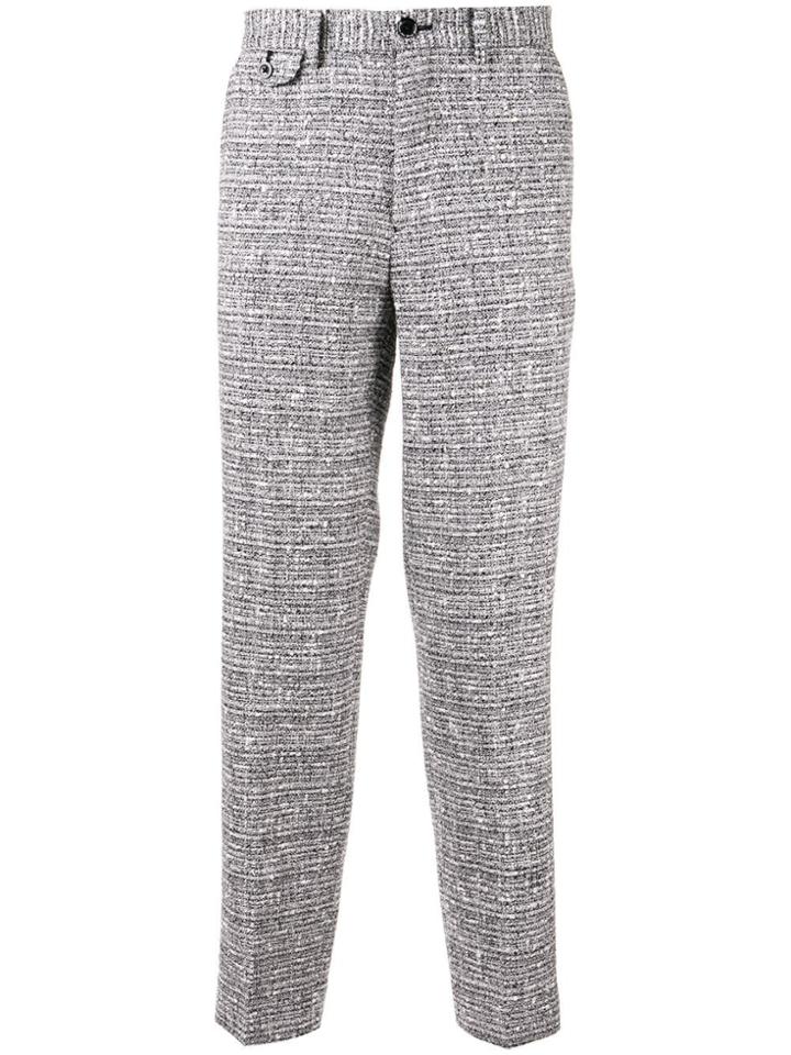 Education From Young Machines Bouclé Tweed Trousers - Grey
